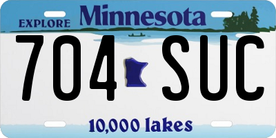 MN license plate 704SUC