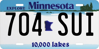 MN license plate 704SUI