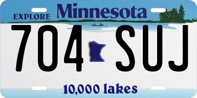 MN license plate 704SUJ