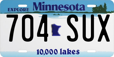 MN license plate 704SUX