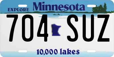 MN license plate 704SUZ