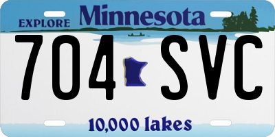 MN license plate 704SVC