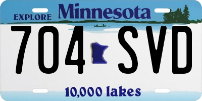 MN license plate 704SVD