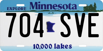 MN license plate 704SVE