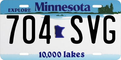 MN license plate 704SVG