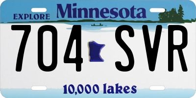 MN license plate 704SVR