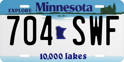 MN license plate 704SWF