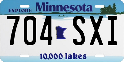 MN license plate 704SXI