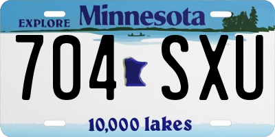 MN license plate 704SXU