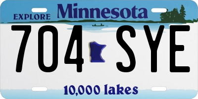 MN license plate 704SYE