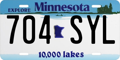 MN license plate 704SYL