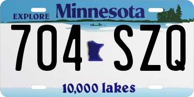 MN license plate 704SZQ