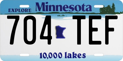 MN license plate 704TEF