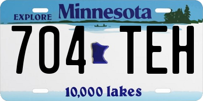 MN license plate 704TEH