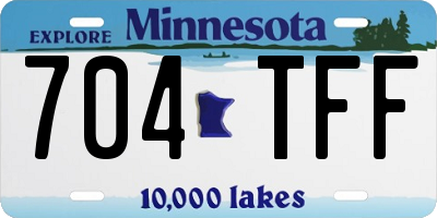 MN license plate 704TFF