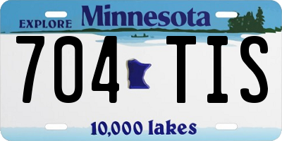 MN license plate 704TIS