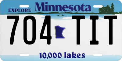 MN license plate 704TIT