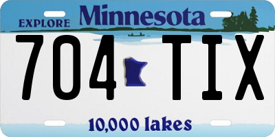 MN license plate 704TIX