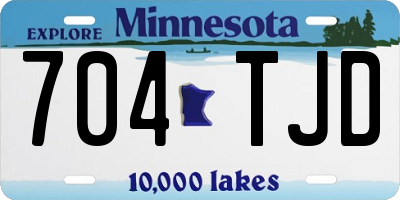 MN license plate 704TJD