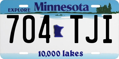 MN license plate 704TJI