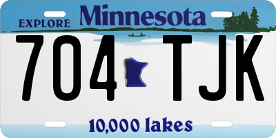 MN license plate 704TJK