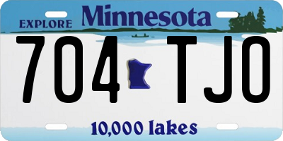 MN license plate 704TJO