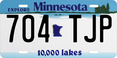 MN license plate 704TJP