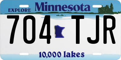 MN license plate 704TJR
