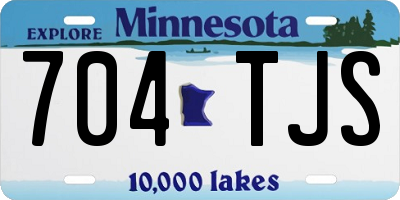 MN license plate 704TJS