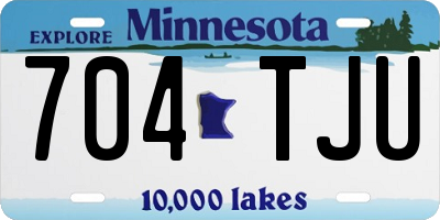 MN license plate 704TJU