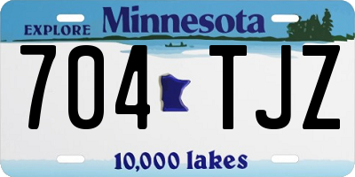 MN license plate 704TJZ