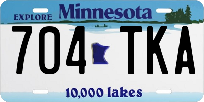 MN license plate 704TKA