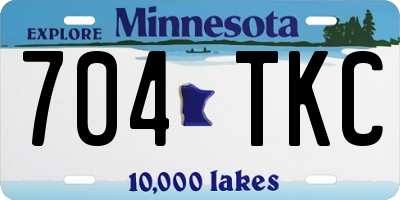 MN license plate 704TKC
