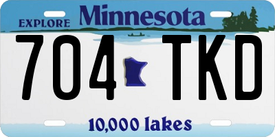 MN license plate 704TKD