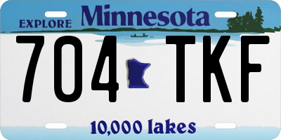 MN license plate 704TKF