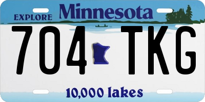 MN license plate 704TKG