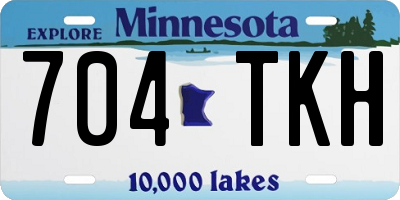 MN license plate 704TKH