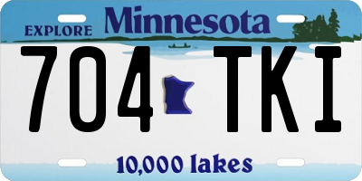 MN license plate 704TKI