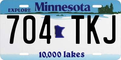 MN license plate 704TKJ