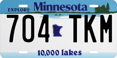 MN license plate 704TKM
