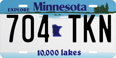 MN license plate 704TKN
