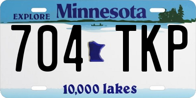MN license plate 704TKP