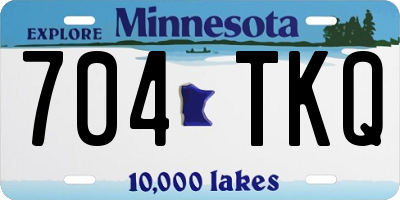 MN license plate 704TKQ