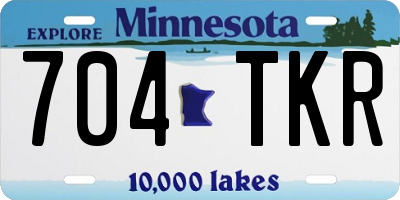 MN license plate 704TKR