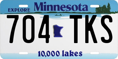 MN license plate 704TKS