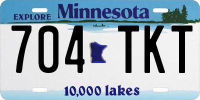 MN license plate 704TKT
