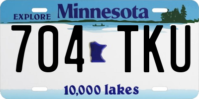 MN license plate 704TKU