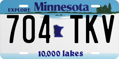 MN license plate 704TKV