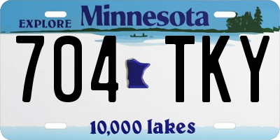 MN license plate 704TKY