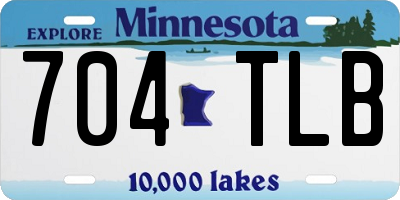 MN license plate 704TLB